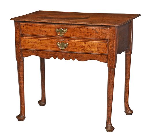 Provincial Queen Anne Oak and Beechwood Dressing Table