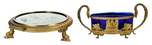 Two French Gilt Bronze Table Objects
