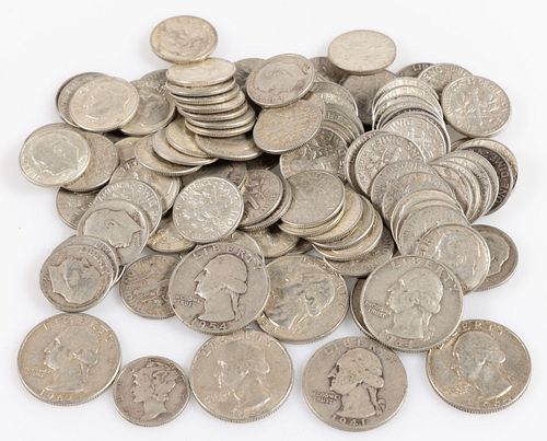 ASSORTED UNITED STATES SILVER COINS, LOT OF 109