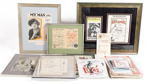ASSORTED ENTERTAINMENT AUTOGRAPHED MATERIAL, LOT OF 34 +/-
