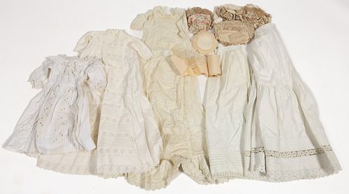 ANTIQUE / VINTAGE WHITE CLOTHING, LACE, AND LINENS, UNCOUNTED LOT