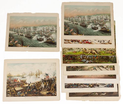 KURZ & ALLISON MILITARY AND OTHER HISTORICAL PRINTS, LOT OF 11