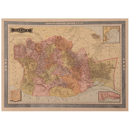 Atlas Geográfico de los Estados Unidos Mexicanos. México: Publicado por Barrón y Cadena / Lit. Montauriol Sucs., 1897. 30 cartas.