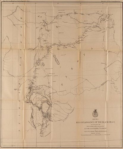 Custer's Reconnaissance U.S. War Department Map