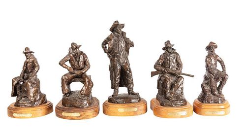 Bob Scriver, set of five bronzes