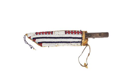 Northern Plains Beaded Knife Case and Knife
