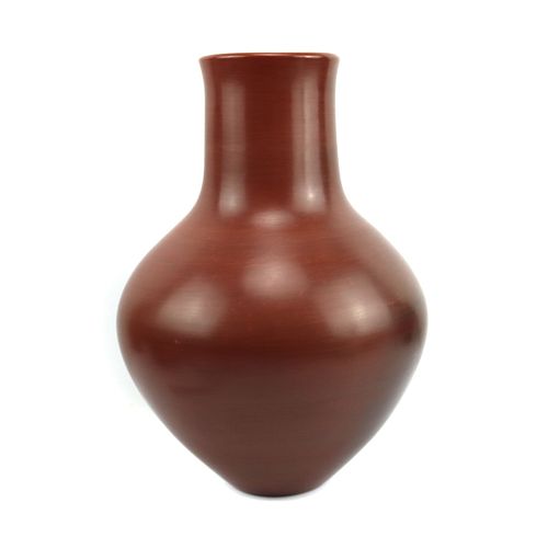 Jeff Roller (b. 1963) - Santa Clara Redware Vase c. 2002, 13" x 9" (P3570-123)