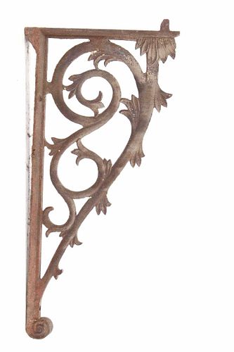 Early 1900s Cast Iron Art-Nouveau Sign Bracket