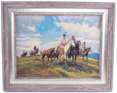 Original Sheryl Bodily Montana 1936 Oil On Canvas