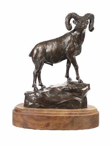 Bob Scriver (1914-1999) Bighorn Ram Bronze