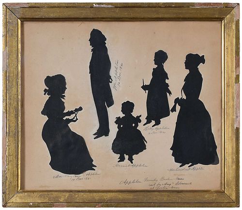 Appleton Family Boston Silhouette by Auguste Edouart