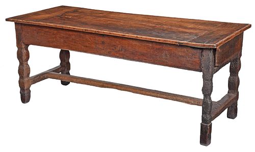 Early French Provincial Fruitwood Farm Table