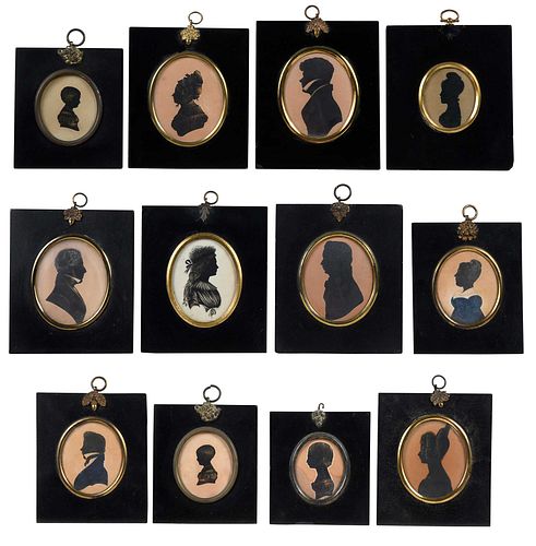 A Collection of 12 Silhouette Portraits