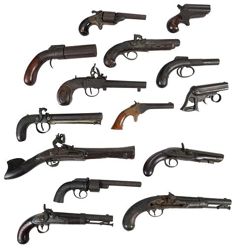 14 Assorted 19th Century Pistols 