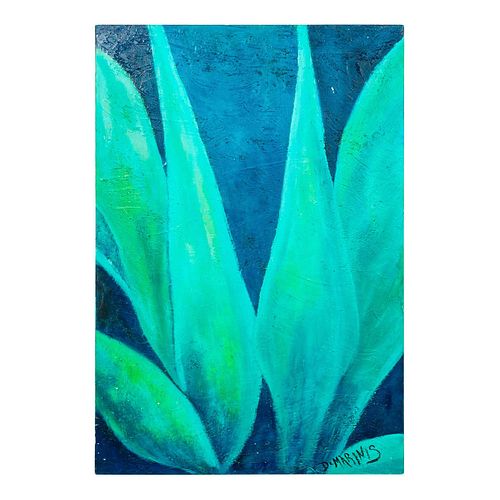 DeMarinis Artist Signed Oil Painting on Canvas, Aloe