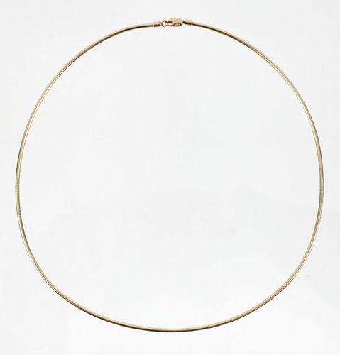 14K Cable Link Choker Necklace