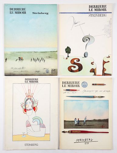 Four Volumes Derriere Le Miroir Steinberg Lithographs