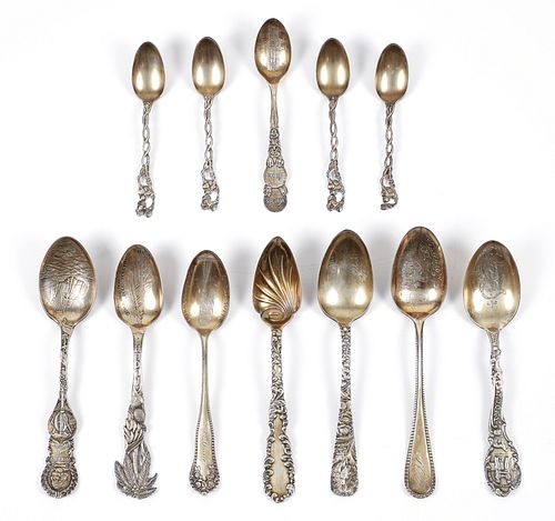 Assorted 15 pc. Solid Sterling Souvenir Spoons