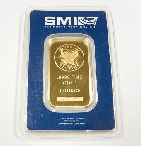 SMI Fine Gold 1 Troy Ounce Bar.