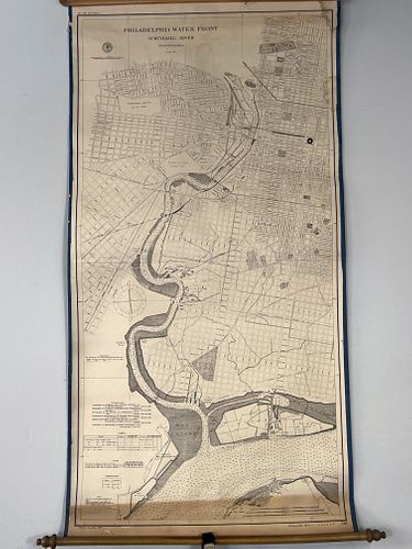 PHILADELPHIA WATERFRONT MAP 1891
