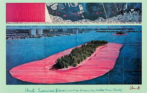 Christo and Jeanne-Claude (b. 1935) Surrounded Islands