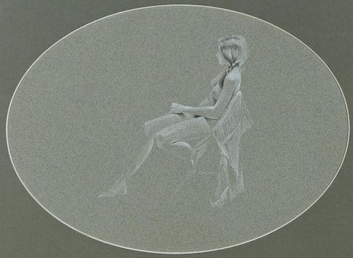 Alan Magee (b. 1947) Nude Female Figure Drawing