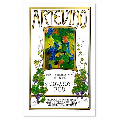 Tom Rodrigues, "Artevino" Limited Edition Serigraph, Numbered and Hand Signed.