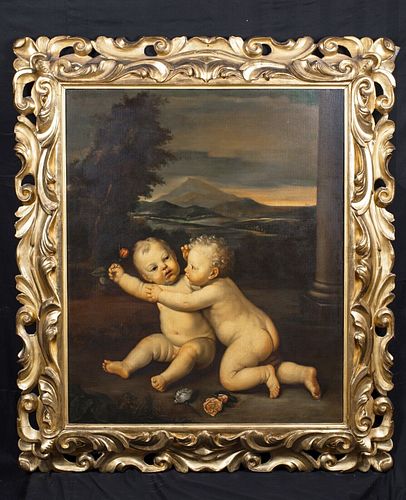 "PUTTO PLAYING" OIL PAINTING