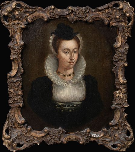  PORTRAIT OF ALICE SPENCER, COUNTESS OF DERBY OIL PAINTING