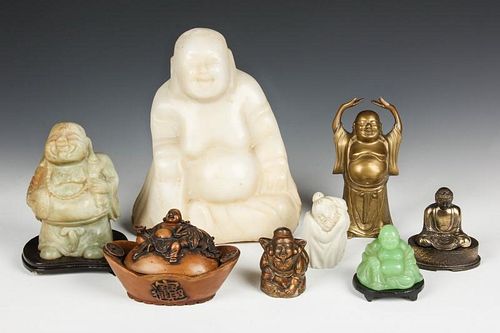 Group of 8 Buddha Sculptures
