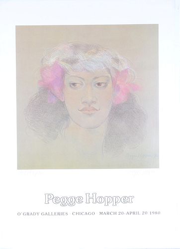 Pegge Hopper Signed Exhibition Poster