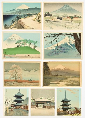 9 Japanese Woodblock Prints