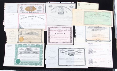 Montana Companies Stock Certificates c.1880 - 1910