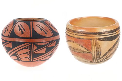 Ca. 1930-1950 Jemez Pueblo Polychrome Jars