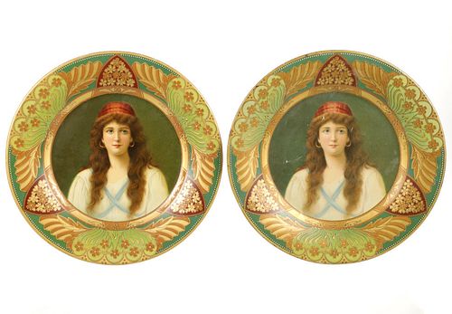 C. 1905-1910 Royal Saxony /  Vienna Art Tin Plates
