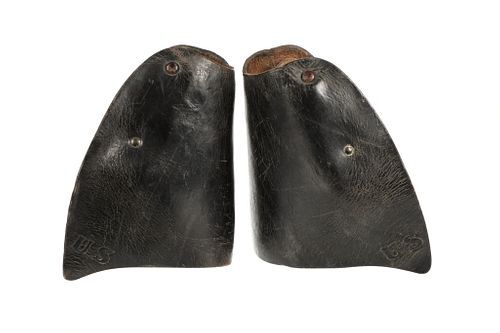 Civil War Era US Cavalry Leather & Wooden Stirrups