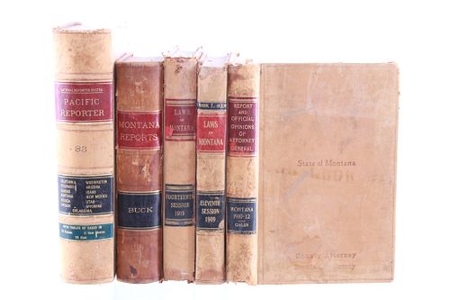 Montana Territory and Montana State Law Books (5)