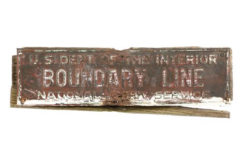 C. 1890- Yellowstone National Park Boundary Sign