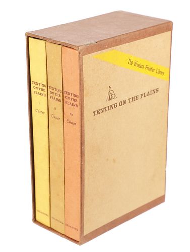 E. Custer "Tenting On The Plains" 3 Vol. Slipcase