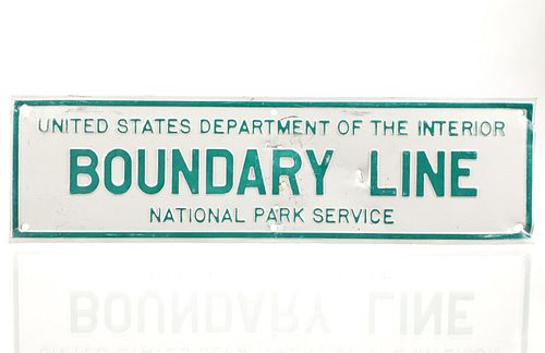 Original Yellowstone National Park Boundary Sign