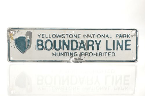 C. 1930- Yellowstone National Park Boundary Sign