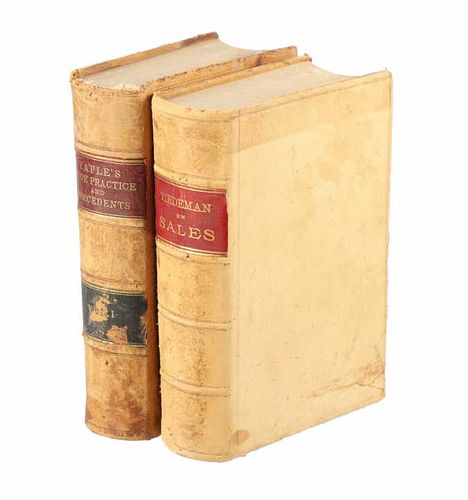 Rare C. 1887-1891 Leather Bound Law Books (2)