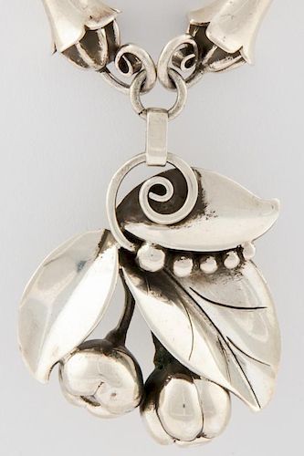 Lapaglia Silver Necklace with Drop Pendant
