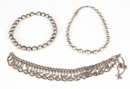 3 Silver Necklaces