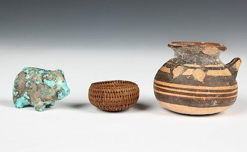 3 Pc Native American Artifacts Group