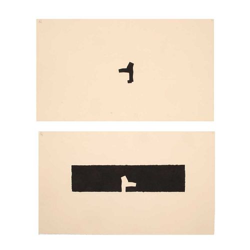 --- Jorge Yazpik, serigrafías c/I, 25 x 26 // 39 x 41 cm, totales sin marco. 2 pz