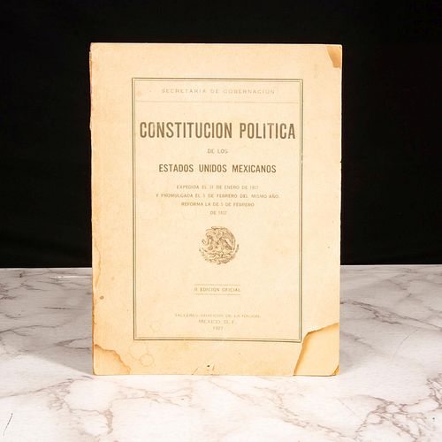 Constitución Política de los Estados Unidos Mexicanos.  México: Talleres Gráficos de la Nación, 1927. II Edición Especial.