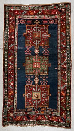 Antique Kazak Rug: 4'8'' x 8'2'', 142 x 250 cm