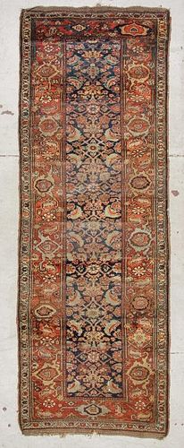 Antique West Persian Kurd Rug: 3'7'' x 10', 110 x 305 cm