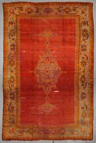 Antique Mansion-Size Oushak Rug: 12'2" x 19', 371 x 579 cm